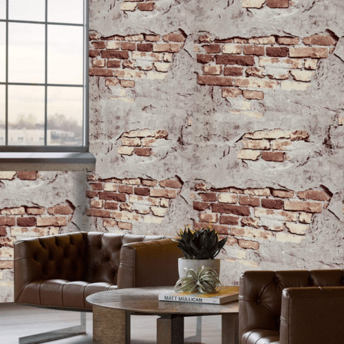 Papier peint salon industriel