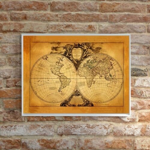 Tableau carte du monde industriel