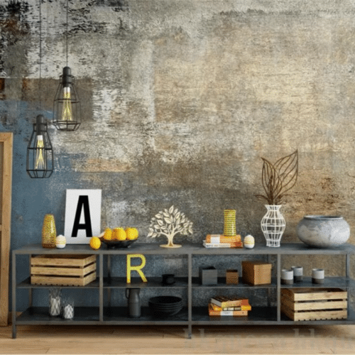 Papier peint effet industriel