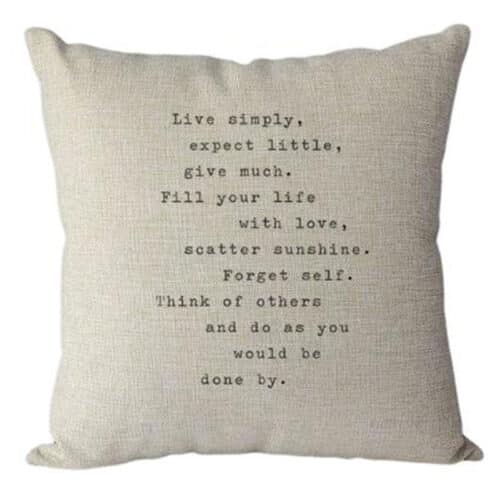 Coussin en lin style industriel