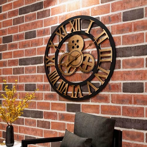 Horloge murale style industriel