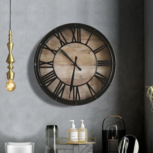 Grande horloge style industriel
