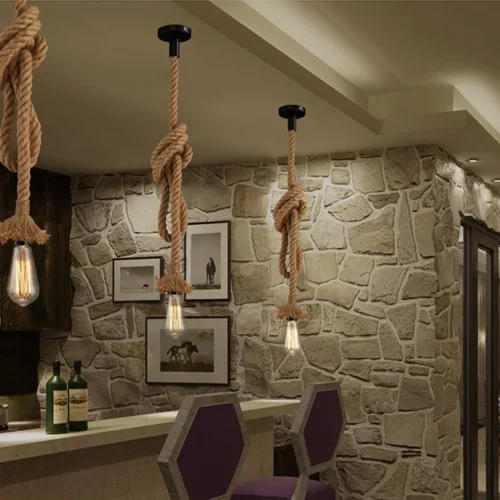 Suspension industrielle en cordes