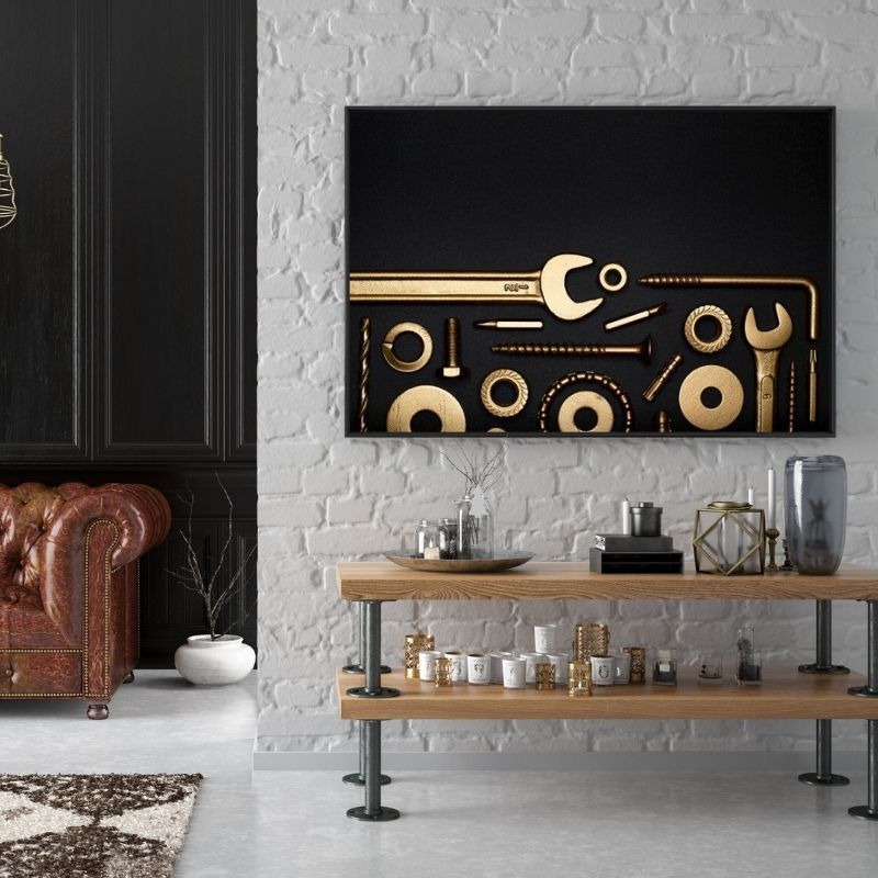 tableau style industriel outils