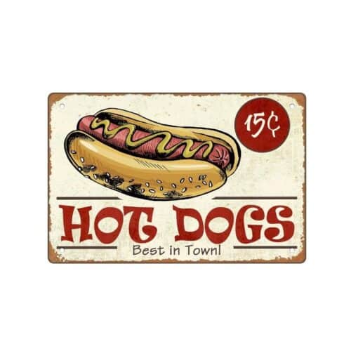 Tableau industriel métal hot-Dog