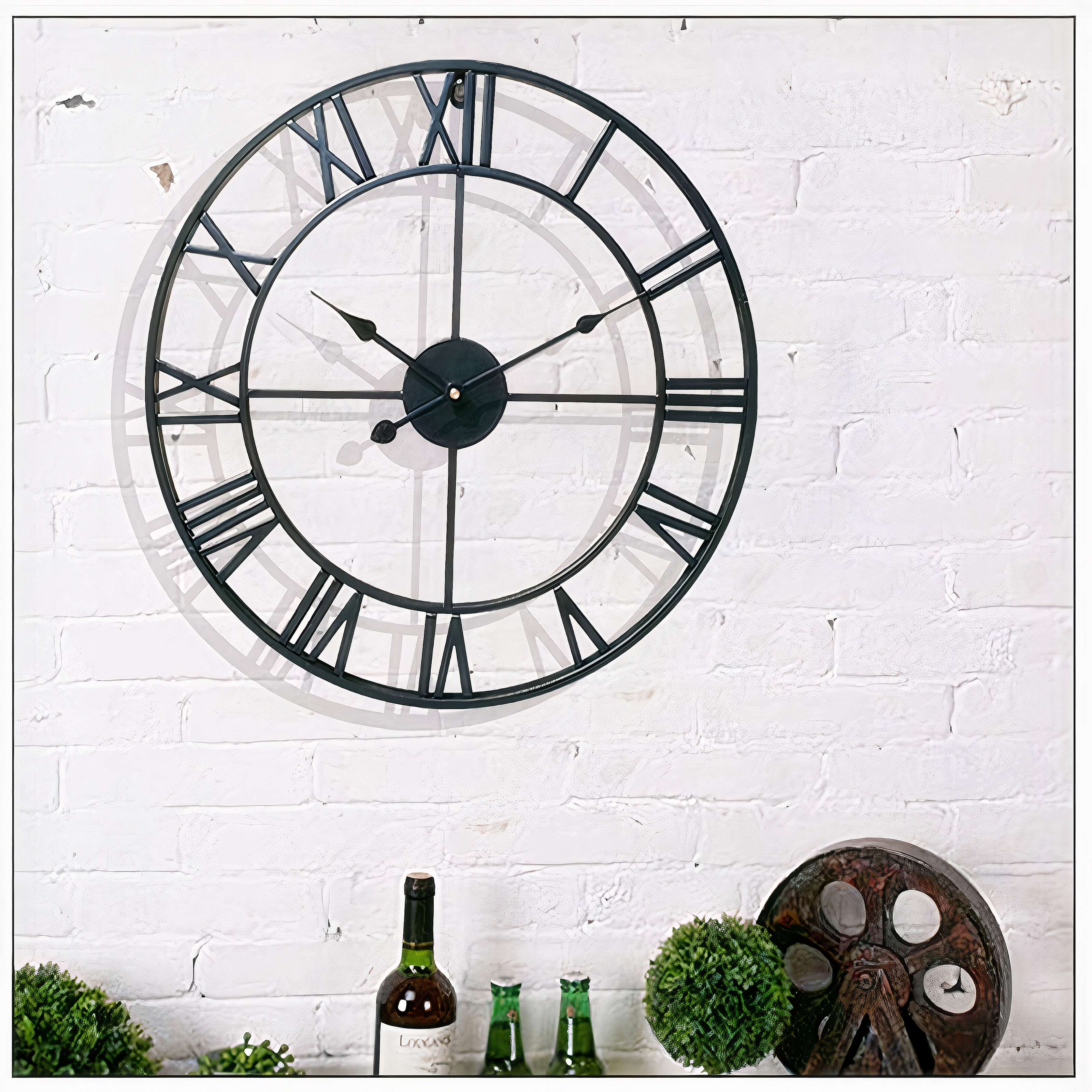 Grande horloge industrielle vintage