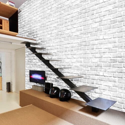 Papier peint industriel blanc