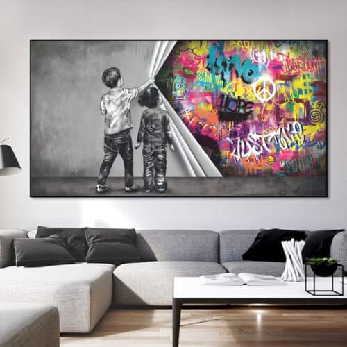 tableau street art industriel 