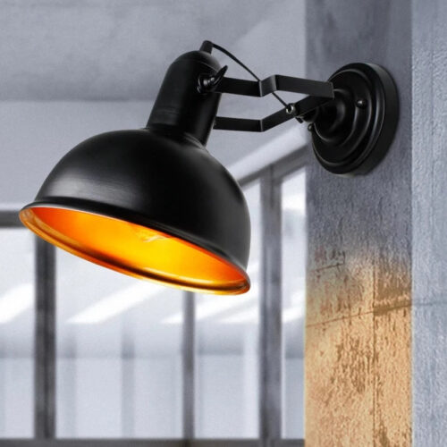 Applique Murale Style Industriel Noire